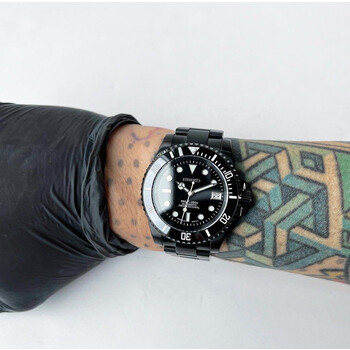 Custom Seiko Mod • Full Black Submariner • 40mm